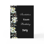 Flowers birthday Party Invitation cards