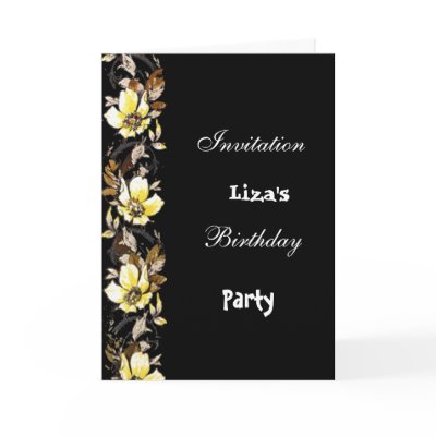 Flowers birthday Party Invitation by willie50