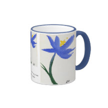 Flowers Blue Coffee Mugs
