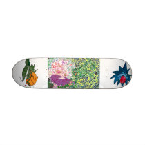 Flowers Board, fiore blu ombra, fiorearancio ombra Skateboard Deck