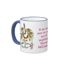 Flowers, butterflies and cats.... coffee mug