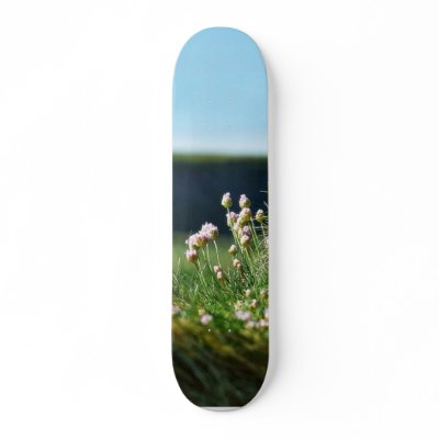 Flowers By The Sea Near Kilrush Ireland Skate Board Deck by lifesphere