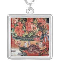 Flowers & Cats - Impressionist Art - Renoir Necklaces