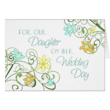 Flowers Daughter Wedding Congratulations Card