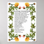 Flowers for Mother Gift_Vintage Poetry Art Poster