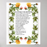Flowers for Mothers Poetry Poster_Vintage Art Gift posters