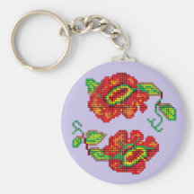 Flowers For My Belle II - Lavender Bkg. Key Chains