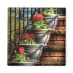 Flowers - Four Pots Fridge Magnet