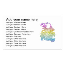 Flowers in a basket business card template
