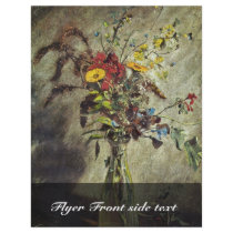 Flowers In A Glass Vase Study By Constable John (B Flyer Design