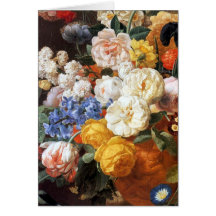 Flowers in a Sculpted Vase Fine Art Card