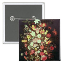 Flowers in a vase buttons