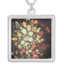 Flowers in a vase necklaces