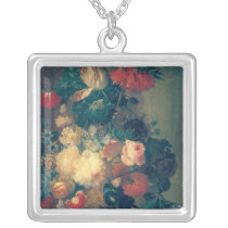 Flowers in a Vase with a Bird's Nest necklaces