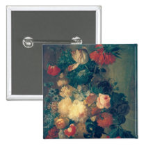 Flowers in a Vase with a Bird's Nest buttons