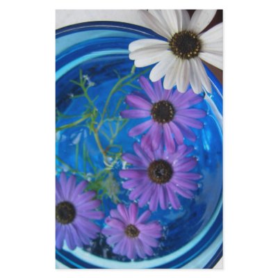 Flowers in Blue Pool Stationery Design by accentual