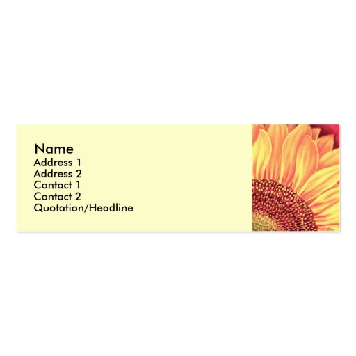 Flowers In Photo Sculptures And Profile Card Business Card