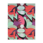 Flowers in Red Deco Post Card