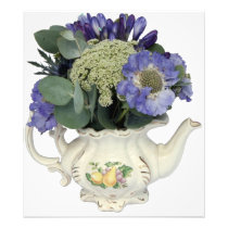 Flowers in teapot art photo