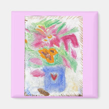 Flowers in Watercolor Magnets