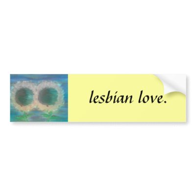 flowers: lesbian love bumper stickers by inga22pie