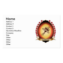 Flowers Mandorla Business Card Template