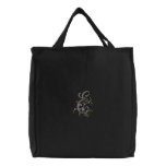 Flowers Monogram E Tote Bag