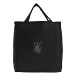 Flowers Monogram V Tote Bag