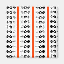 Flowers N Stripes Magnet