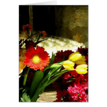 Flowers n' Votives Blank Greeting Card