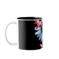 Flowers on Black Mug