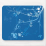 Flowers on Blue - Mousepad