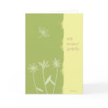 Flowers on Green-Sympathy Greeting Cards