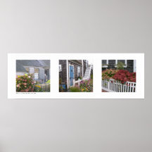Flowers on Nantucket, Massachusetts Triptych Print