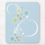 Flowers on Pale Blue - Mousepad