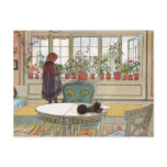 "Flowers on the Windowsill" by Carl Larsson Art postcards