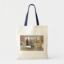 Flowers on the Windowsill by Carl Larsson Bags