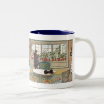 Flowers on the Windowsill by Carl Larsson Coffee Mug