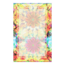 Flowers Pattern Blank Stationery