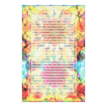 Flowers Pattern Lined Stationery