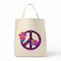 Flowers Peace Symbol T-shirts and Gifts Tote Bag
