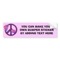 Flowers Peace Symbol T-shirts and Gifts Bumper Stickers