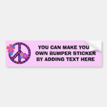 Flowers Peace Symbol T-shirts and Gifts Bumper Stickers