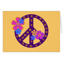 Flowers Peace Symbol T-shirts and Gifts Card