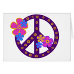 Flowers Peace Symbol T-shirts and Gifts Greeting Card