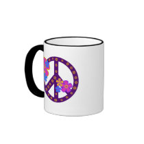 Flowers Peace Symbol T-shirts and Gifts Mug
