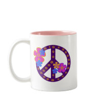 Flowers Peace Symbol T-shirts and Gifts Mug