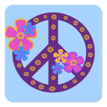 Flowers Peace Symbol T-shirts and Gifts Stickers