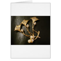 Flowers, Pearls and Crystals Greeting Card