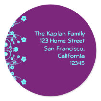 Flowers & Pearls Return Address Sticker